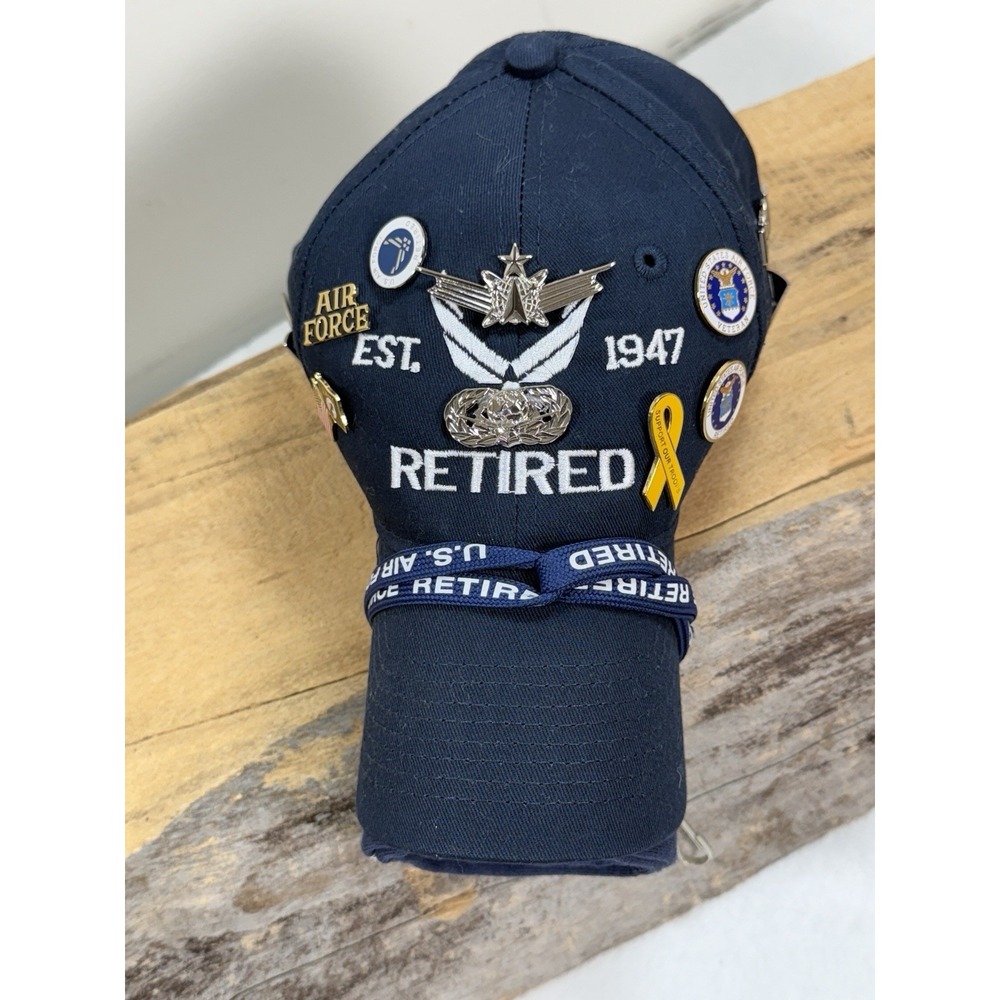 NEW USAF U.S. Air Force Retired Pins Baseball cap‎ hat T Shirt Bundle Military